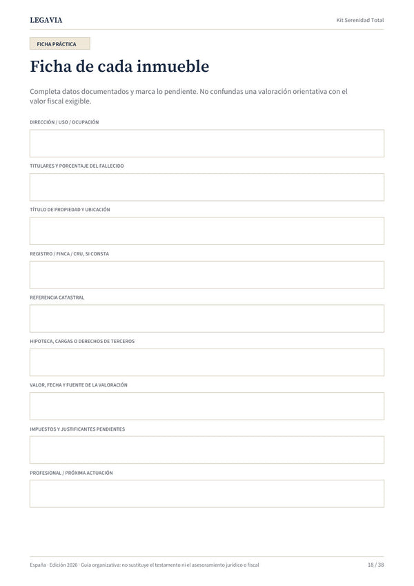 Ficha de cada inmueble