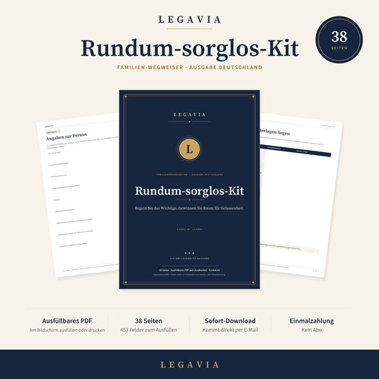 Legavia Rundum-sorglos-Kit: Titelseite und Innenseiten