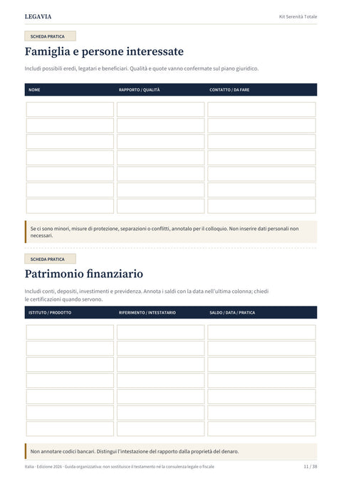 Famiglia e patrimonio finanziario