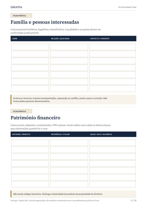 Família e património financeiro